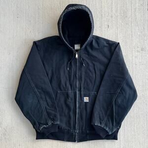 Carhartt black active hooded work wear jacket